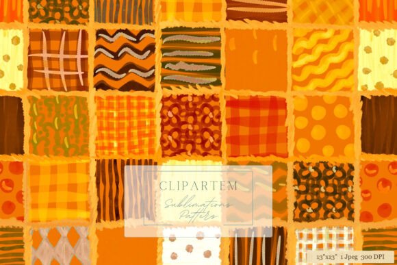 Download Fall Patchwork Sublimation Pattern Art - Premium Resources