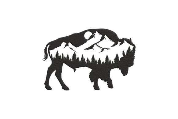 Download Buffalo Silhouette Landscape - Buffalo Collection