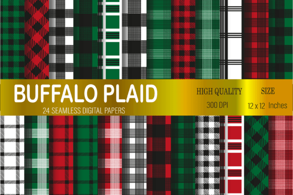 Download Christmas Buffalo Plaid Digital Paper - Premium Resources